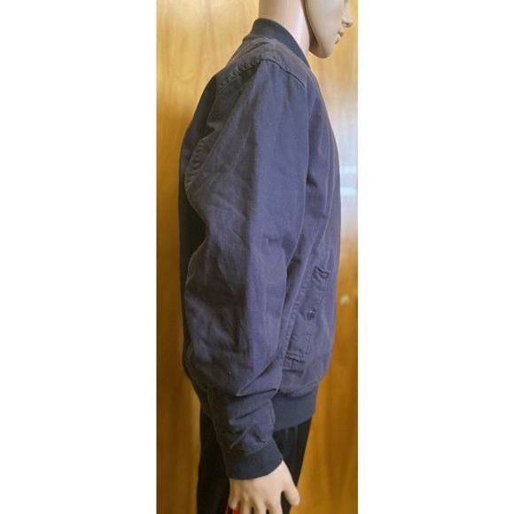 Aéropostale Bomber Gray Jacket - Sherpa Lined - Zipper Closure - Size L - Picture 8 of 14